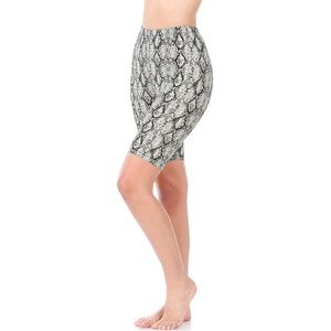 Microfiber biker shorts- snakeskin